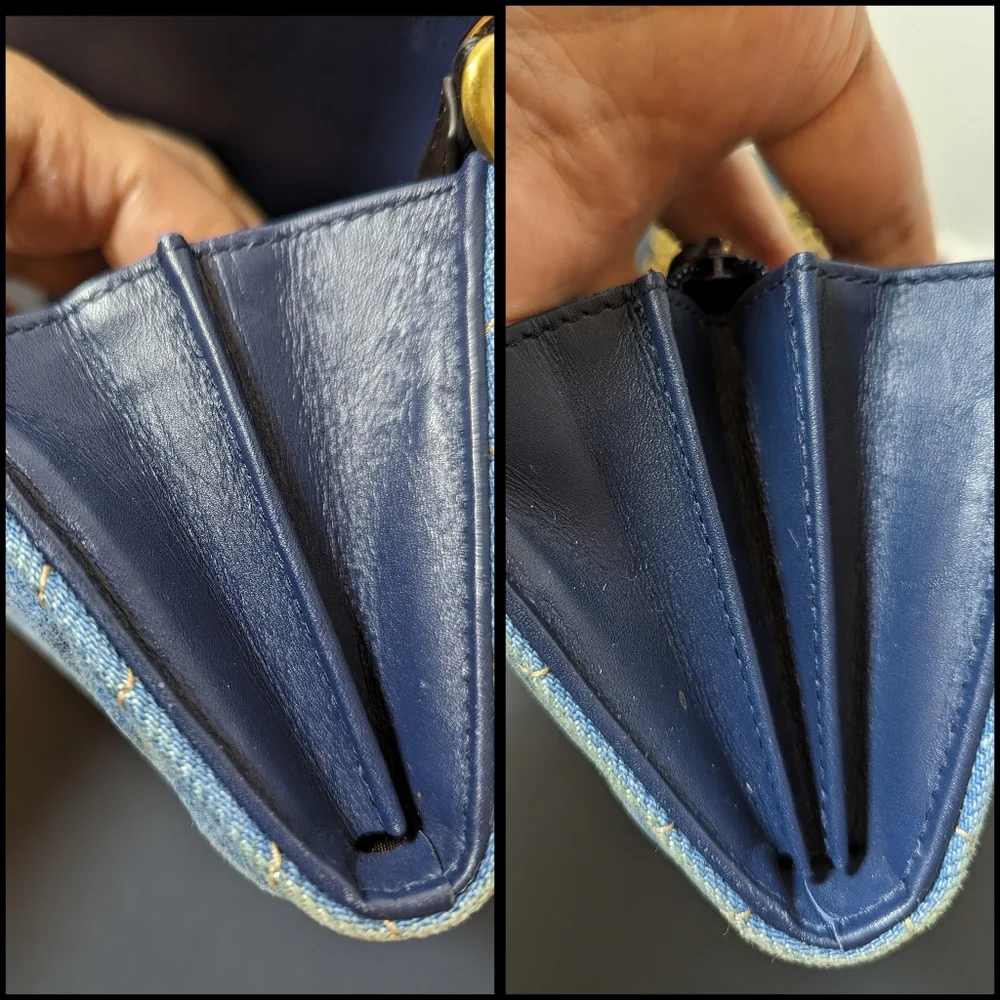 ✨Gucci ✨ marmont GG denim pearly denim long wallet converted to crossbody - Picture 14 of 14